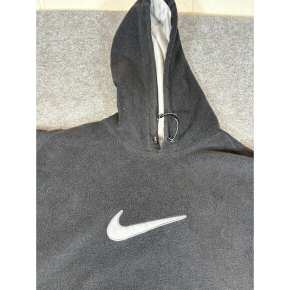 Vintage 90s Nike Fleece Sweatshirt Hoodie Men 2XL Center Swoosh Sportswear Retro - Picture 3 of 6